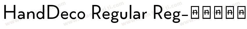 HandDeco Regular Reg字体转换